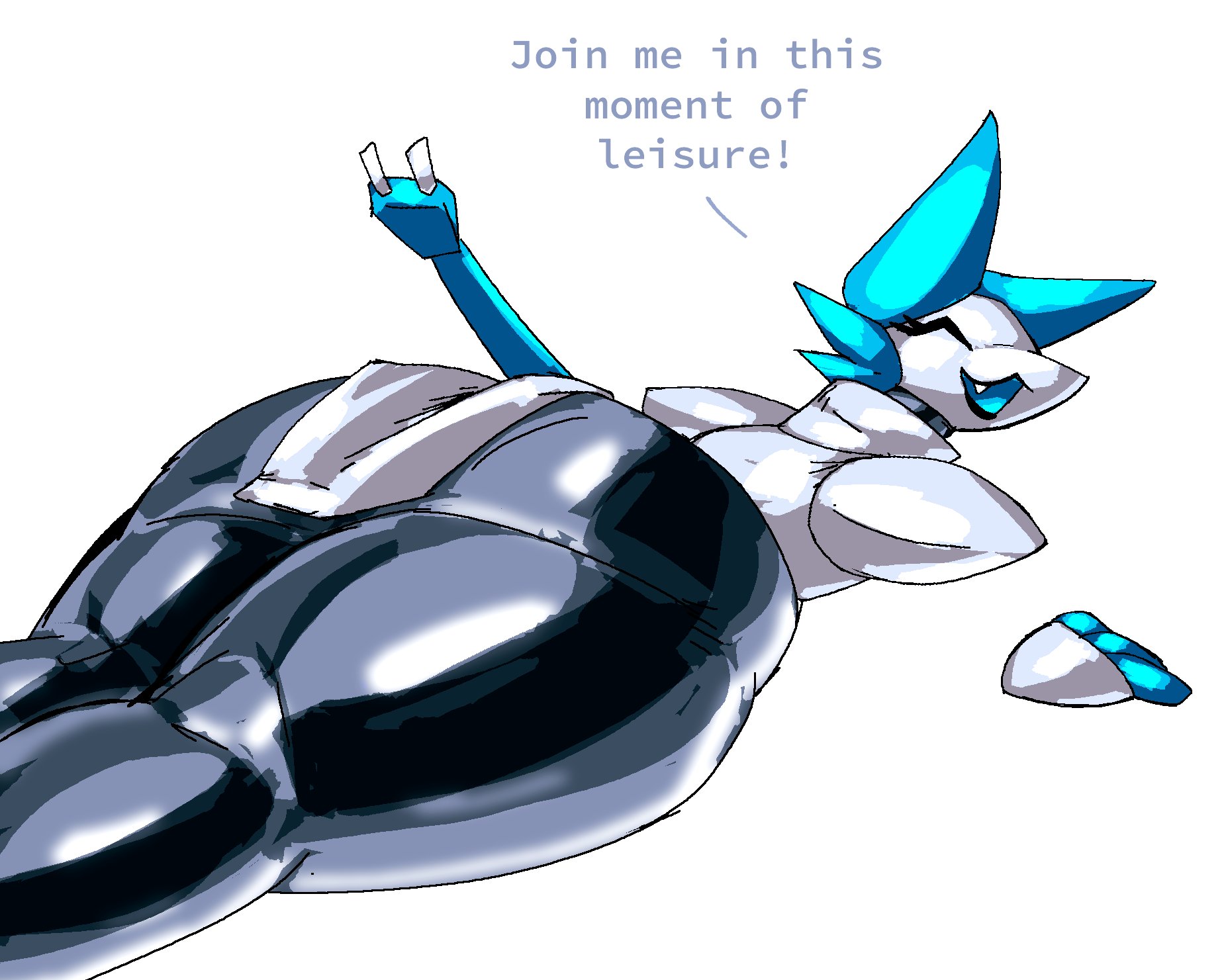 ass, big ass, big butt, blue hair, bubble ass, bubble butt, deltarune, feline, female, furry, huge ass, robot, rohan furries, tagme, tasque manager (deltarune), thick thighs, wide hips
