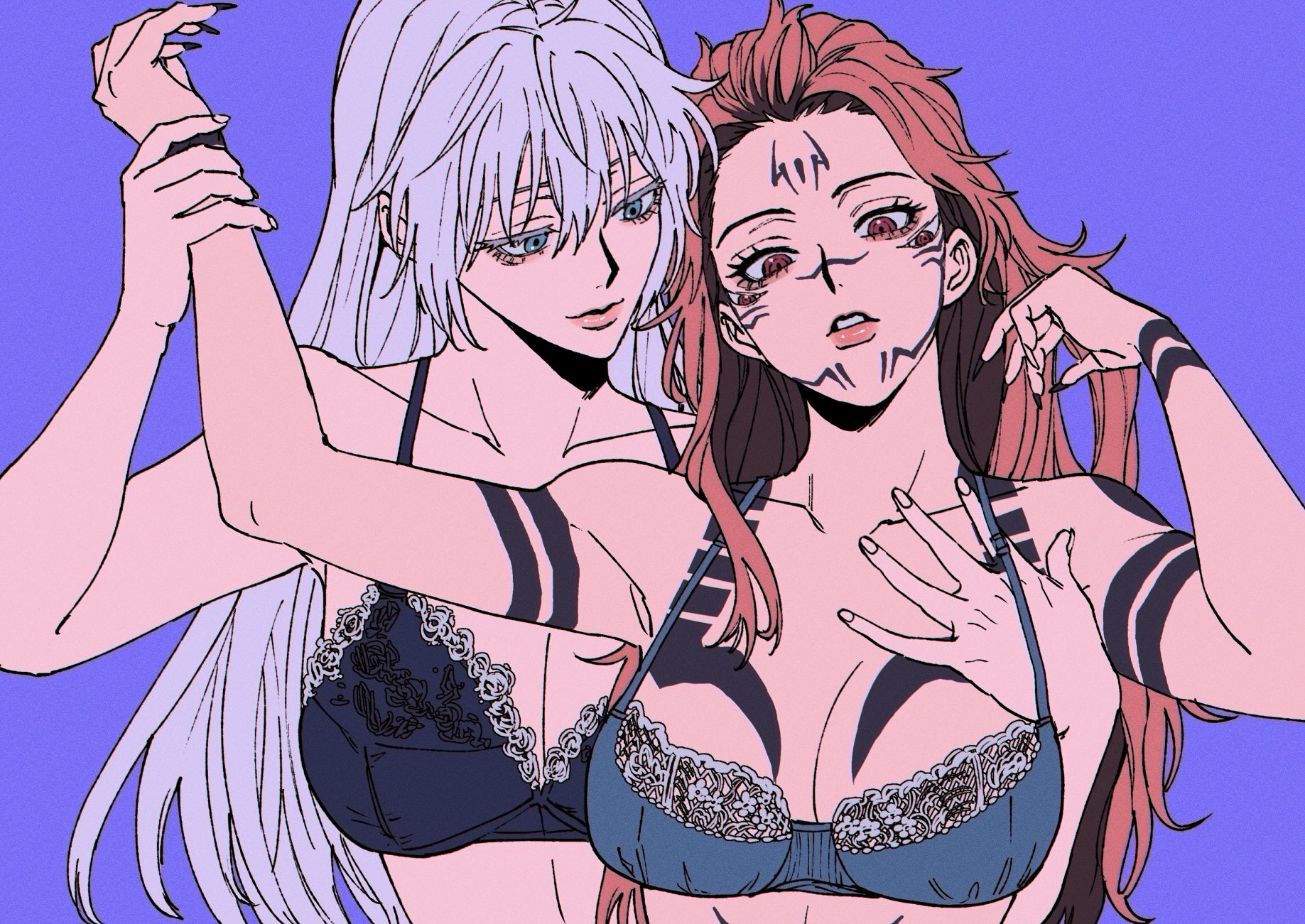 @mesuki peropero, jujutsu kaisen, rule 63, ryoumen sukuna (jujutsu kaisen), satoru gojo
