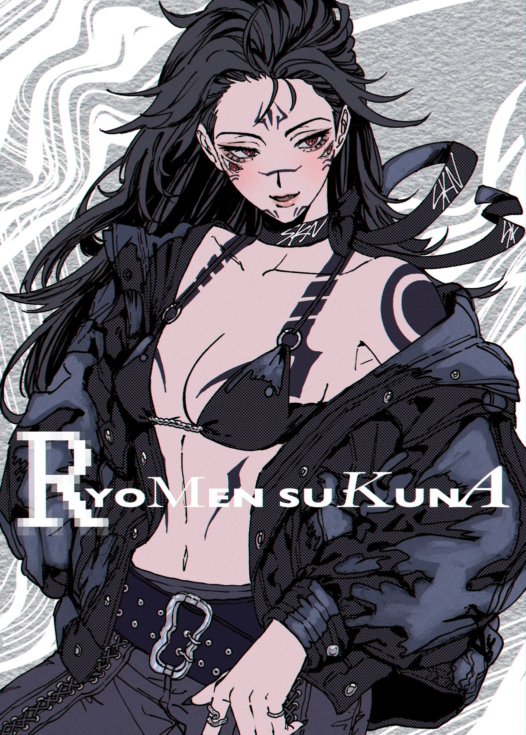 @mesuki peropero, fushiguro megumi, jujutsu kaisen, rule 63, ryoumen sukuna (jujutsu kaisen), tagme