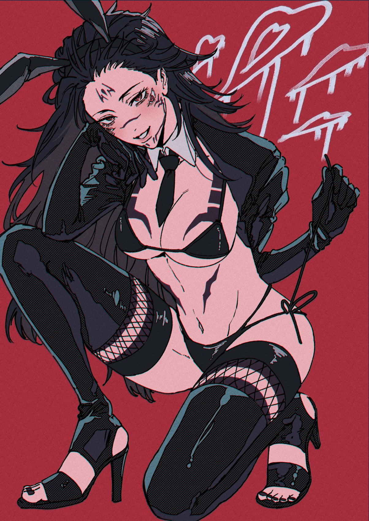 @mesuki peropero, fushiguro megumi, jujutsu kaisen, rule 63, ryoumen sukuna (jujutsu kaisen), tagme