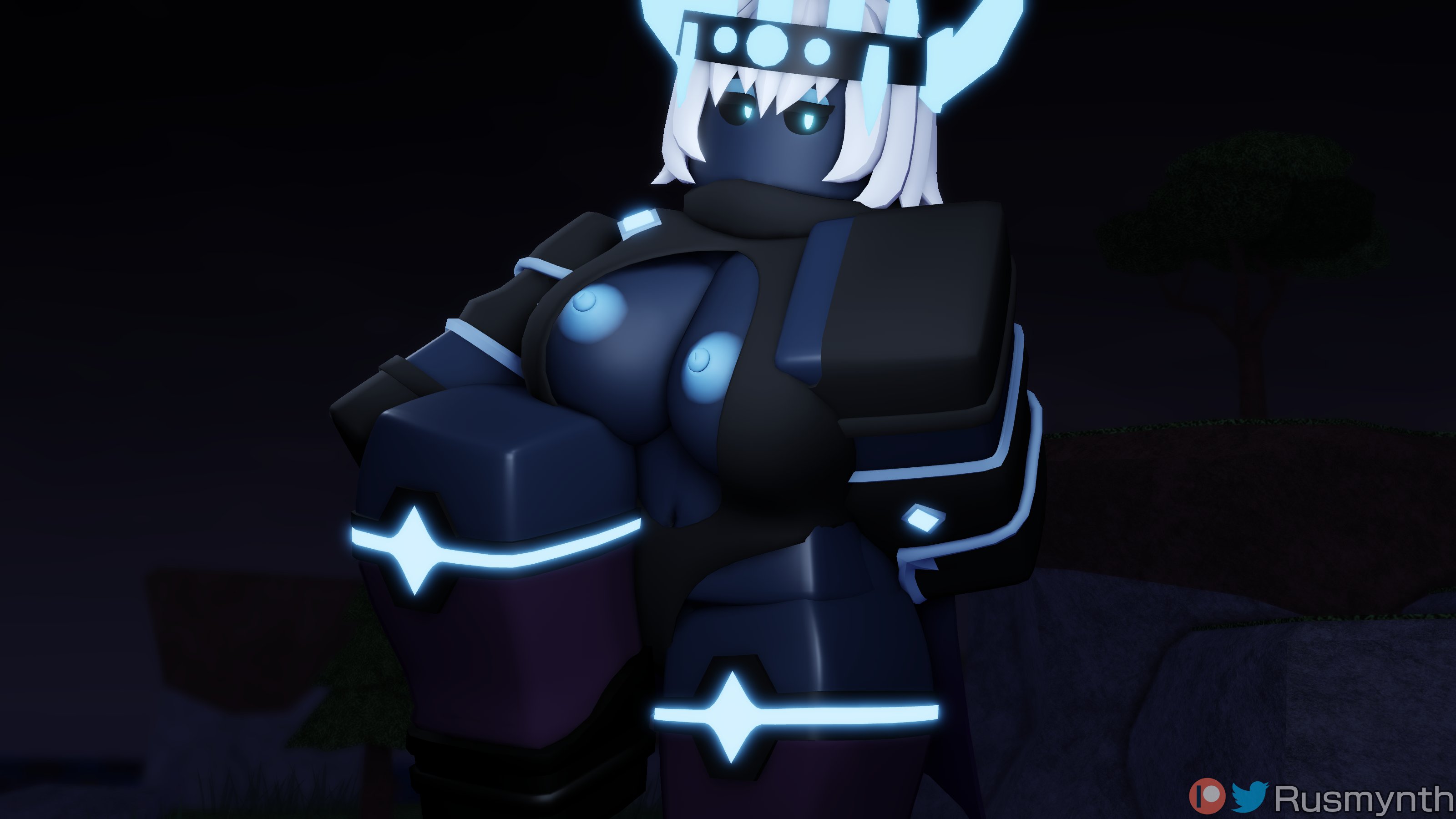 1girls, 3d, breasts, breasts exposed, fallen king, female, roblox, roblox game, robloxian, rule 63, rusmynth, solo, tagme, tower defense simulator