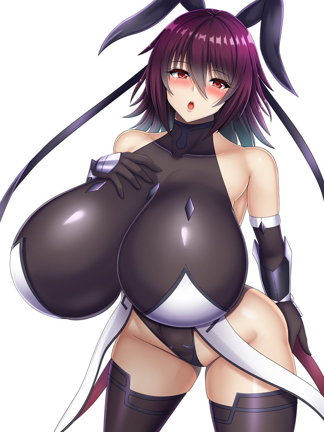 1girls big_breasts big_thighs blush bodysuit breasts bunny_ears busty female gigantic_breasts huge_breasts huge_thighs japanese_female large_breasts large_thighs massive_breasts mizuki_shiranui rough_(riferio) succubus taimanin_(series) taimanin_asagi_battle_arena taimanin_rpgx taimanin_yukikaze taimanin_yukikaze_2 thick_thighs thighs voluptuous white_background