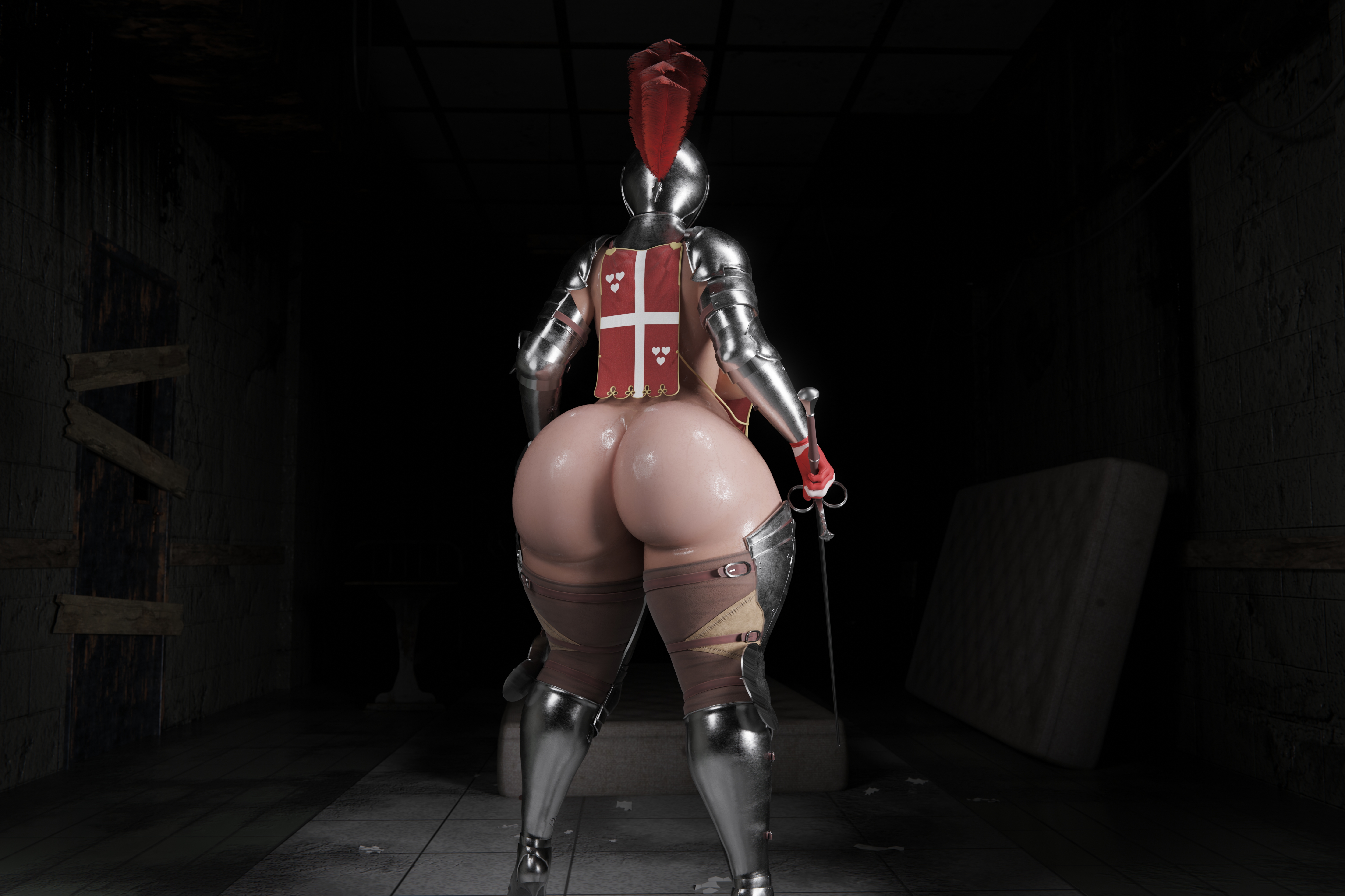 1girls, 3d, ass, backboob, big ass, big breasts, big thighs, breasts, busty, curvy, fat ass, female, guimontag, huge ass, huge breasts, huge thighs, kardia of rhodes, knight, knight armor, knight helmet, pussy, thighs, voluptuous, wide hips