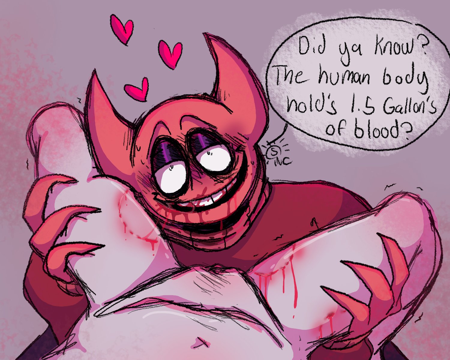 blood, bob velseb, claws, female, nightmare husbando, pussy, spooky month