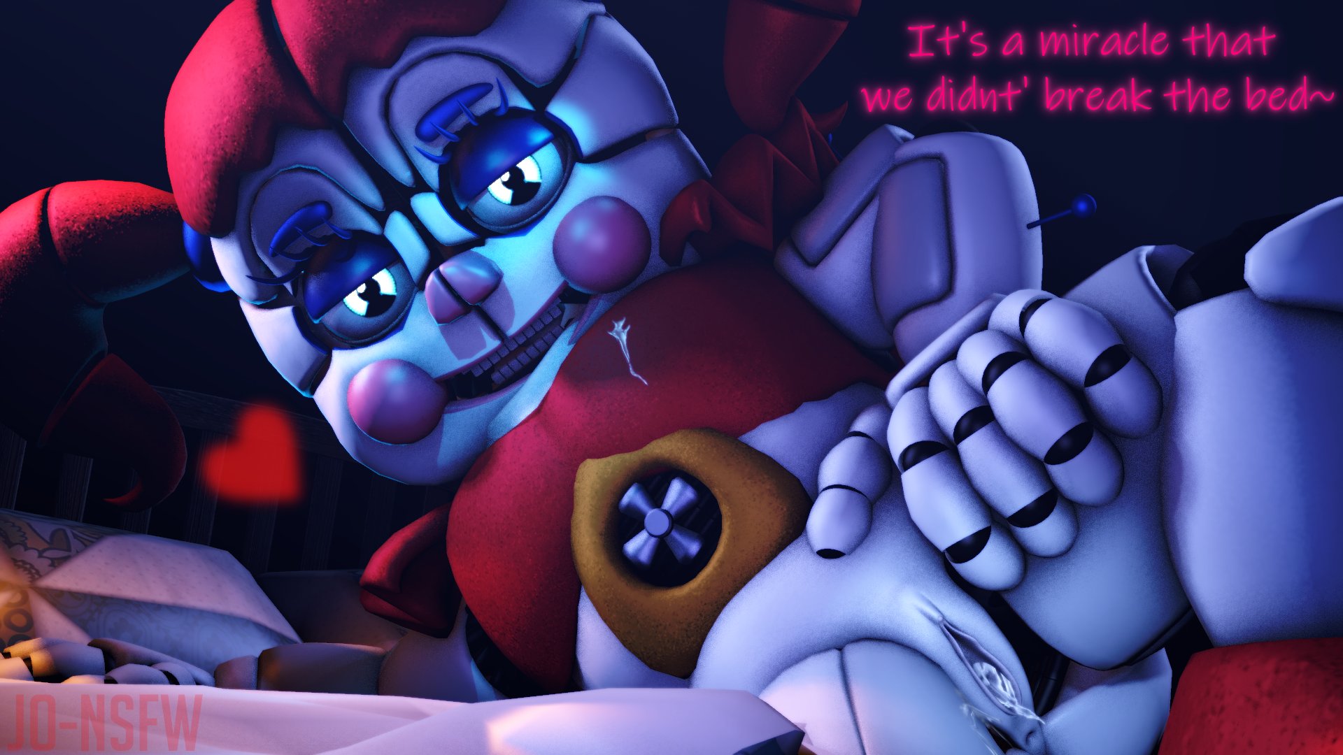1girls, 3d, after sex, after vaginal, animatronic, anus, baby (fnafsl), blue eyes, circus baby, circus baby (fnaf), circus baby (original), clitoris, cum, cum dripping out of pussy, cum in pussy, cum inside, english text, female, five nights at freddy's, five nights at freddy's: sister location, full color, glowing eyes, looking at viewer, pussy, red hair, robot, robot girl, robot humanoid, solo, somethingshrimpii, text, vagina
