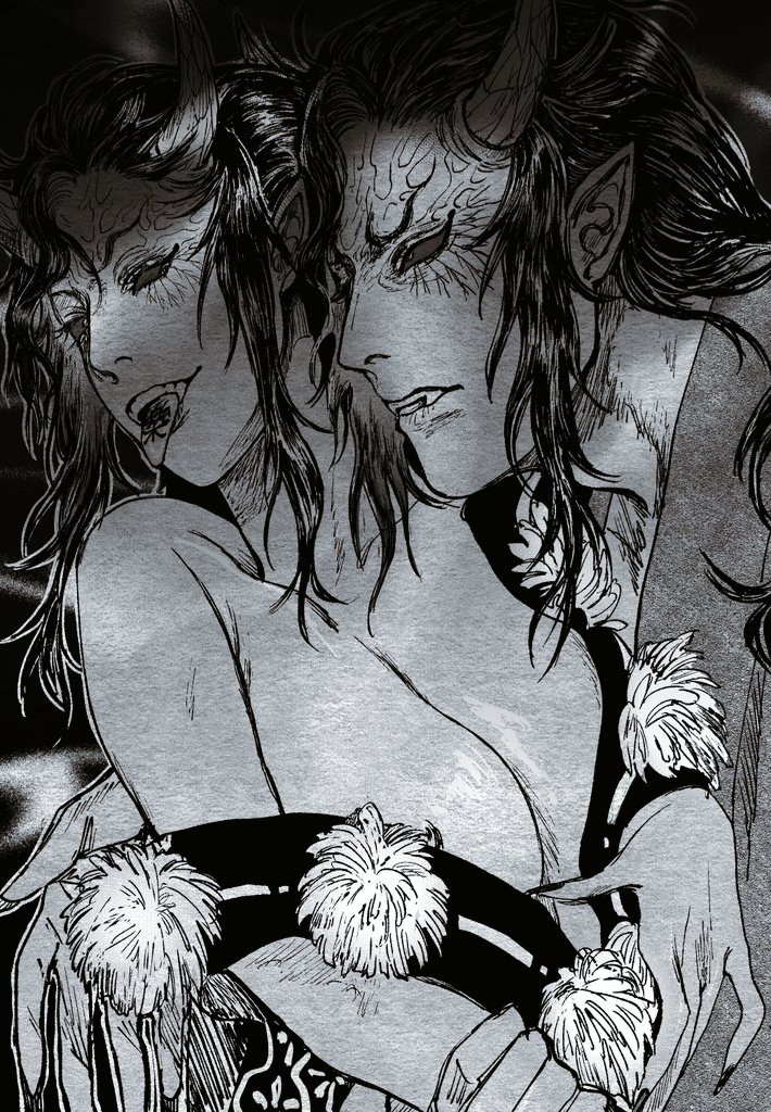 1boy 1boy1girl 1girls clonecest demon demon_boy demon_horns demon_humanoid demon_slayer dominant dominant_male domination f68_0 female genderswap_(mtf) greyscale hantengu horny horny_female horny_male japanese japanese_clothes japanese_clothing japanese_male karaku kimetsu_no_yaiba long_bangs long_hair long_hair_male male male_focus male_only male_penetrating muscles muscular muscular_male pointy_ears sekido selfcest sharp_teeth submissive submissive_male teasing teasing_breasts tongue tongue_out upper_moon