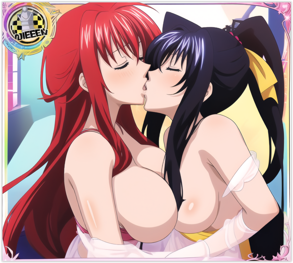 2females 2girls 2women ai_generated akeno_himejima girl_on_girl high_school_dxd lesbian_couple lesbian_kiss lesbian_sex lovers rias_gremory sapphic yuri yuri yuri