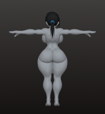 1futa 3d ass back backboob barefoot black_hair breasts colored_skin completely_nude curvy facing_away flaccid from_behind full_body futanari grey_background grey_skin huge_ass huge_breasts kneepits large_breasts long_hair monochrome nintendo nude outstretched_arms penis ponytail pussy ryanprisma3d simple_background solo spot_color spread_arms standing thick_thighs thighs uncensored wide_hips wii_fit wii_fit_trainer