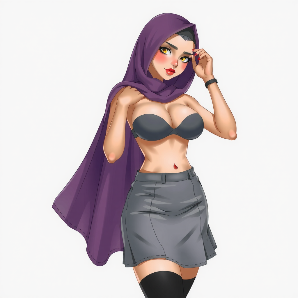 ai ai_generated arab arabian hijab school_uniform schoolgirl