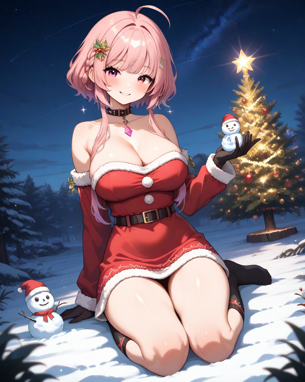 ai_generated christmas christmas_outfit essievt fanart tagme vtuber