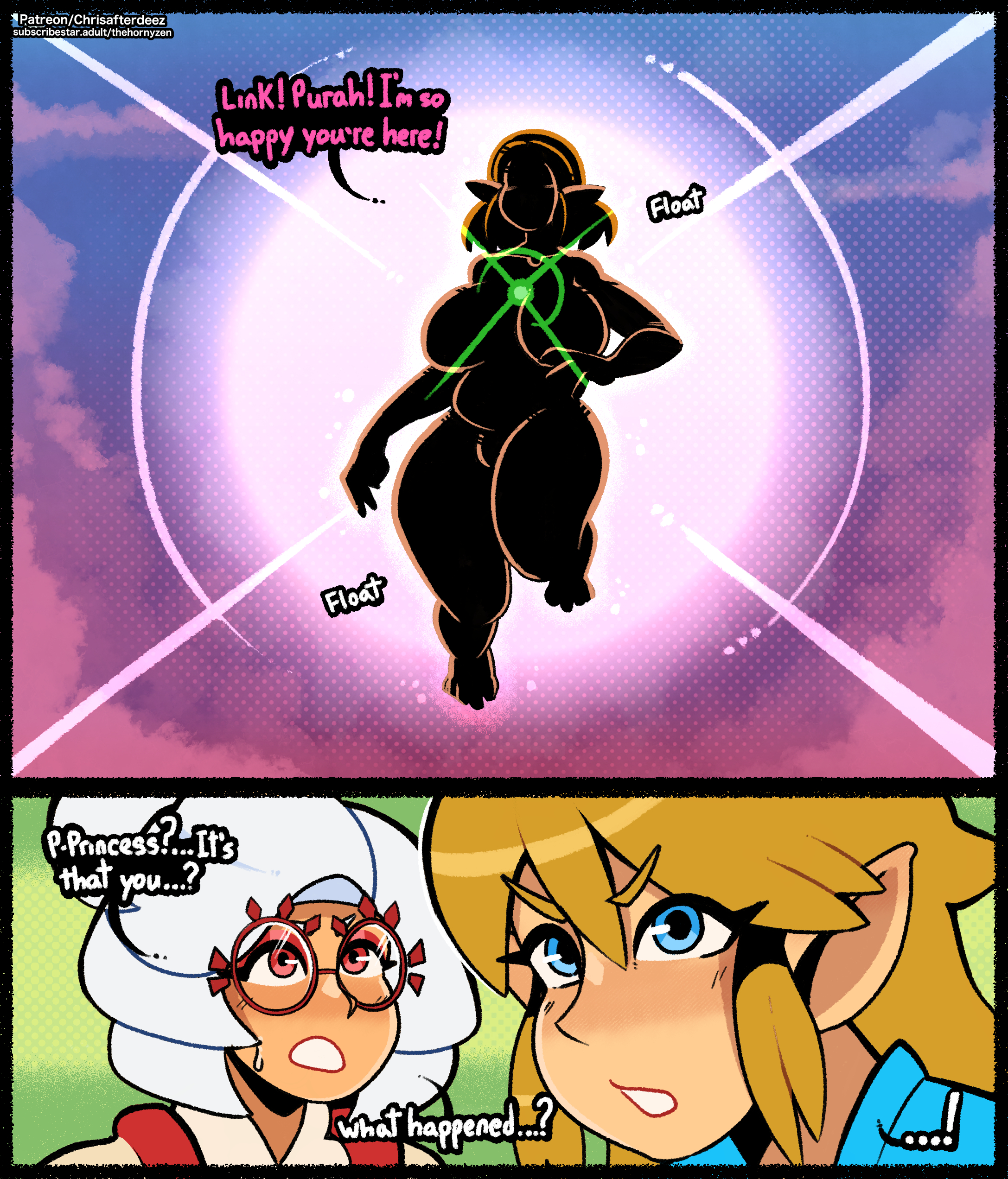 breath of the wild, elf, female, link, link (breath of the wild), princess zelda, purah, purah (tears of the kingdom), tears of the kingdom, the legend of zelda, thegreyzen, thehornyzen, zelda (tears of the kingdom)