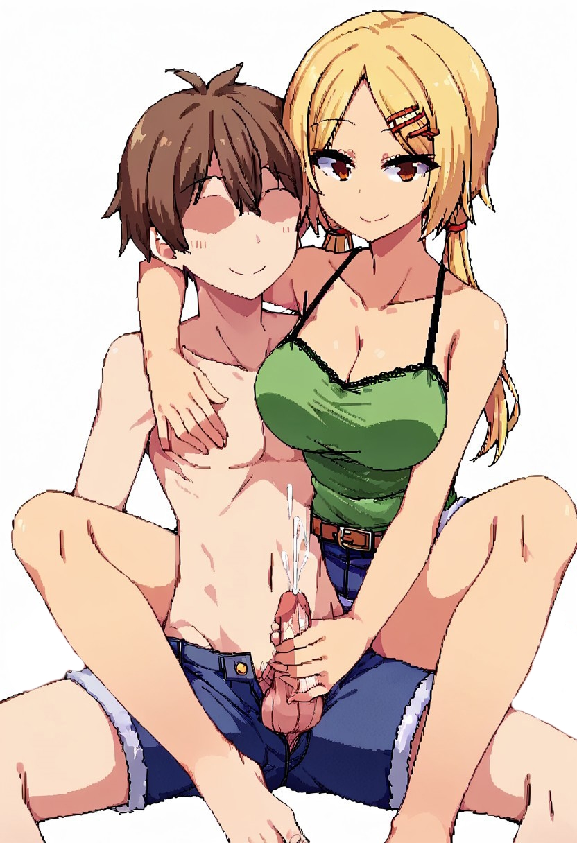 ai_generated handjob ichinose_rio rio_(summer_memories) summer_memories