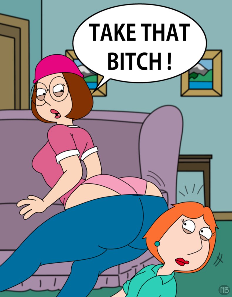 2girls ass ass_cleavage big_ass butt_crack dat_ass family_guy fat_ass huge_ass lois_griffin meg_griffin milf mother_and_daughter nano_baz