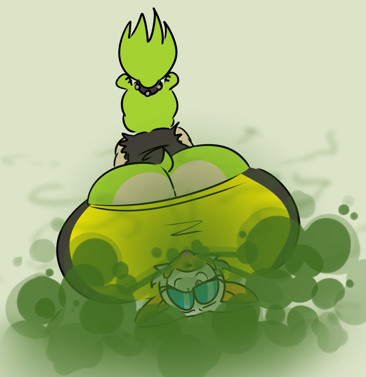 2girls, ass, f4cker, fart, farting, farting in face, fat ass, female, rouge the bat, sitting, sitting on person, sonic (series), surge the tenrec, tagme