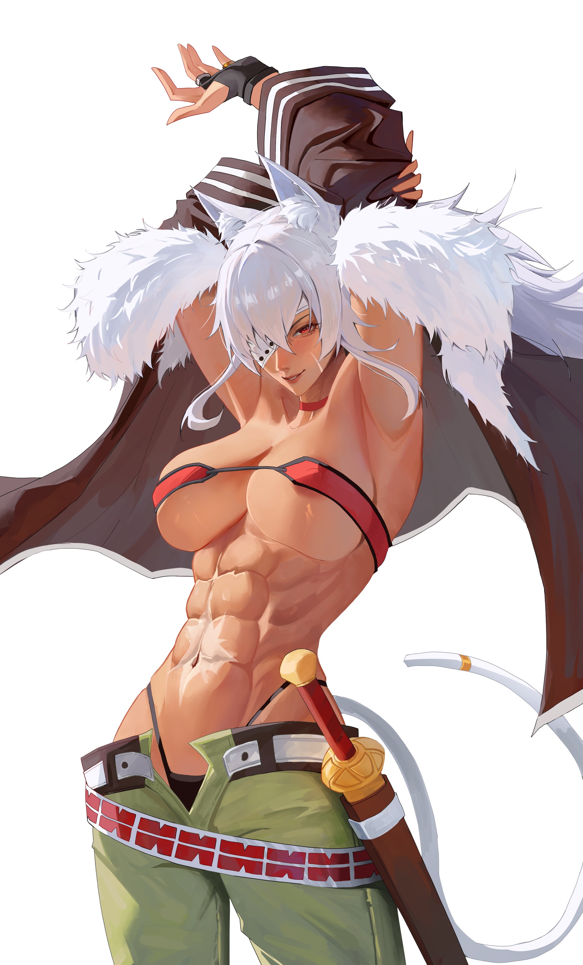 1girls, abs, big breasts, breasts, curvaceous, curvy, curvy female, dark skin, dark-skinned female, female, female focus, female only, ghislaine dedoldia, huge breasts, large breasts, mushoku tensei, mushoku tensei: isekai ittara honki dasu, rasipan, slim waist, solo, solo female, solo focus, thick thighs, thighs, wide hips