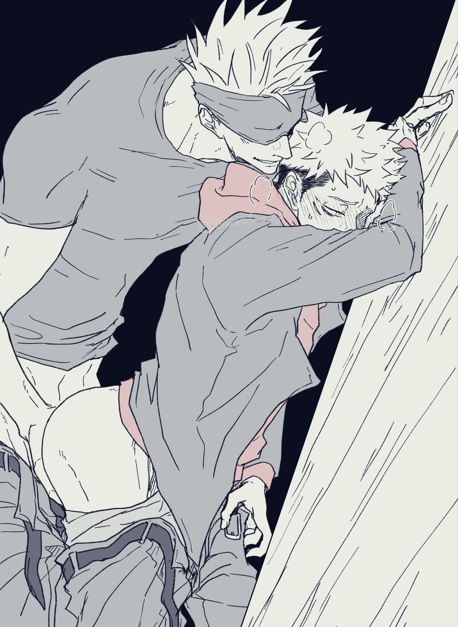 bara, gay, itadori yuuji, jujutsu kaisen, kawuso  gy, male, male focus, male only, muscular, muscular male, satoru gojo, yaoi