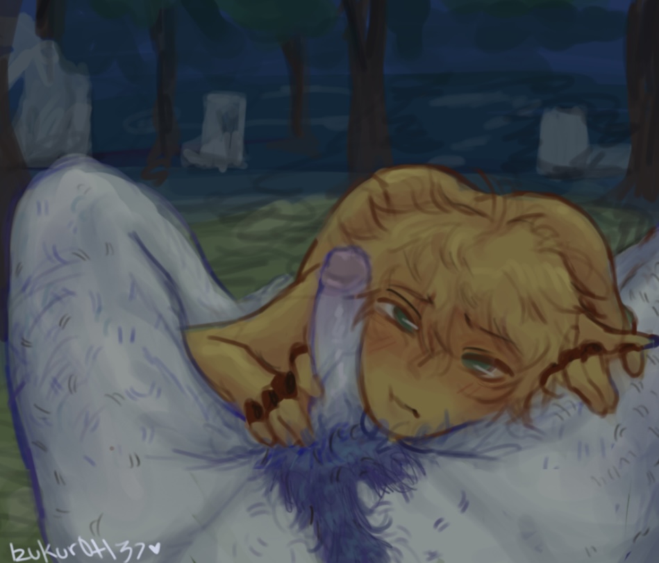 arched back, ass, ass up, big cock, big dick, big penis, blue hair, blush, body hair, cheek press, cock, cute, dark forest, dick, embarrassed, erect penis, erection, fingerless gloves, forest, forsaken (roblox), fully nude, gay, gay blowjob, grabbing thigh, green eyes, guest (roblox), guest 1337 (forsaken), hairy, impending blowjob, izukur0t137, looking at viewer, looking up, male, male only, male/male, muscular, nervous, nervous expression, nervous face, night, noob, noob (forsaken), noob (roblox), outside, penis, penis against cheek, penis against face, penis on cheek, penis on face, pressed against, pressed against penis, pubes, pubes exposed, pubic hair, roblox, roblox game, robloxian, scared, scared expression, scared face, self upload, spread legs, vein, veiny cock, veiny penis, white skin, worried, worried expression, worried look, yaoi, yellow skin