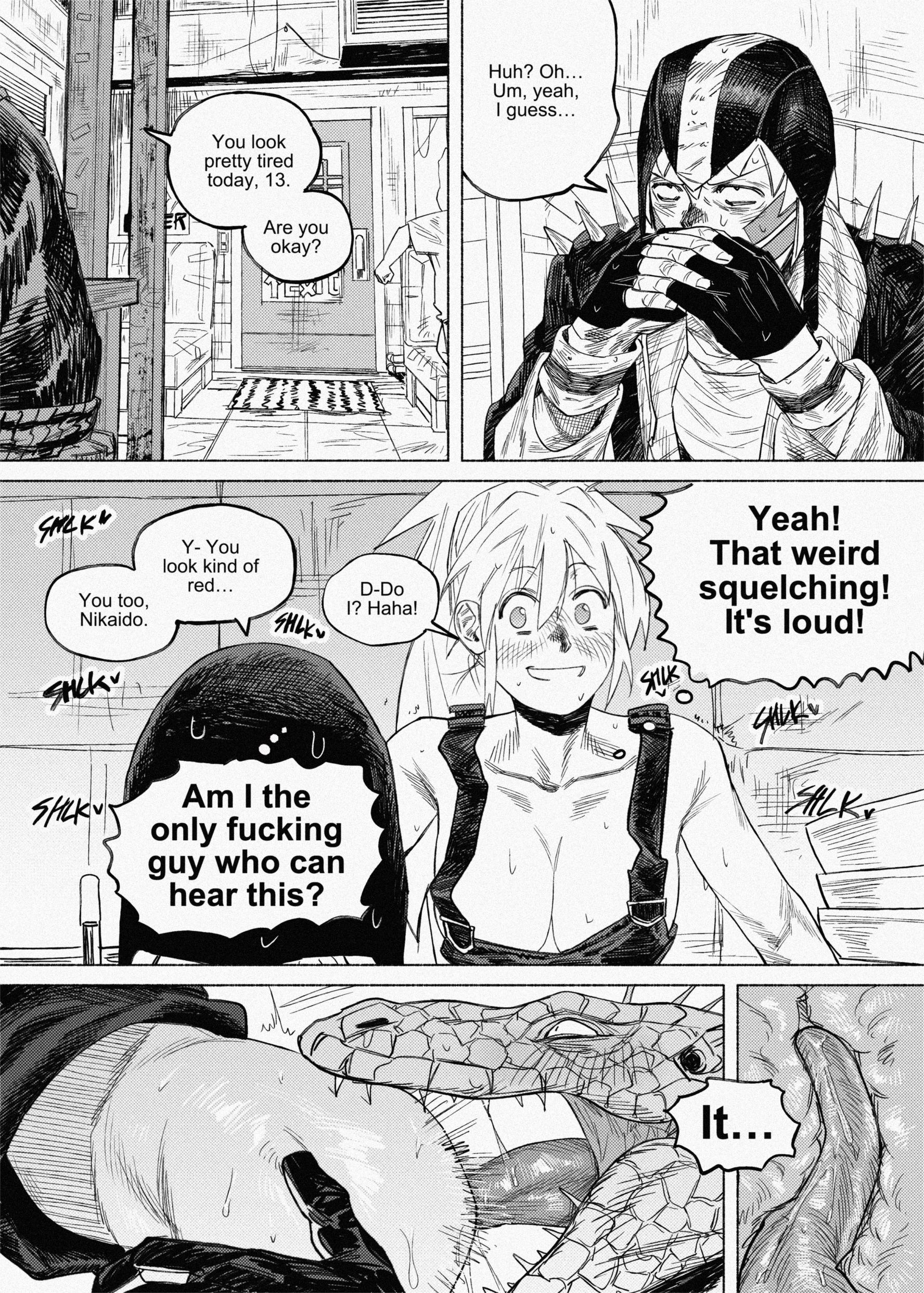 1boy1girl, ass, big breasts, breasts, caiman (dorohedoro), comic, comic page, cunnilingus, dorohedoro, fat ass, francishsie, inside, internal, large breasts, licking, licking pussy, long tongue, manga, monster boy, monsterfucker, monsterfucking, nikaidou (dorohedoro), oral, oral sex, public, public exposure, public nudity, public sex, pussy, pussy lips, pussy peek, tongue, tongue fucking, tongue in pussy, tongue out, vagina, vaginal fluids, vaginal insertion, vaginal juices, vaginal penetration, x-ray
