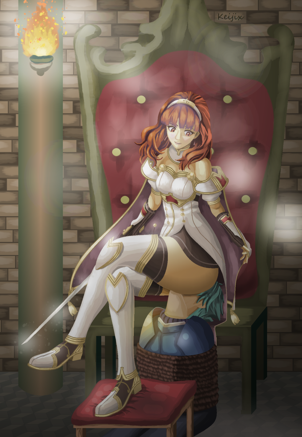 1boy 1girls albein_alm_rudolf_ii alm_(fire_emblem) anilingus anthiese_lima asphyxiation ass ass_sniffing ass_worship bondage boots butt_crush butt_sniffing celica_(fire_emblem) chair coat cunnilingus degradation degrading domination face_in_ass face_sitting facesitting female femdom fire_emblem fire_emblem_echoes:_shadows_of_valentia fire_emblem_gaiden furniture green_hair headband humiliation looking_down male male_rimming_female malesub orange_eyes orange_hair punishment rimming rope rope_bondage seat seated sitting sitting_on_another sitting_on_face sitting_on_person smell smelling smile smiling smirk smothering sniff sniffing submission sword thighhighs throne tied tied_up torture