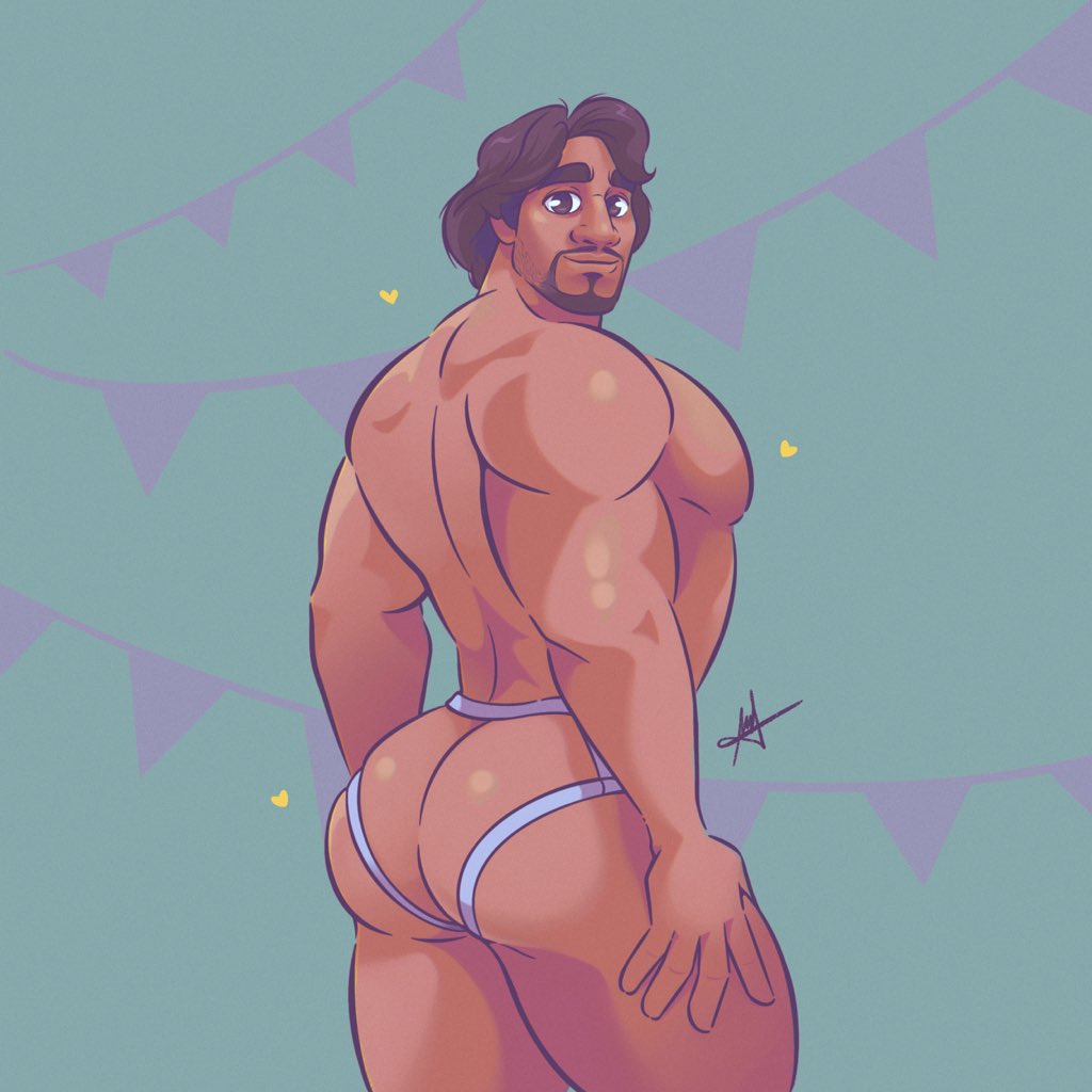 ass ass_cheeks bara_ass big_ass big_ass_(male) big_butt bubble_ass bubble_butt butt butt_cheeks encanto fat_ass fat_butt jockstrap male male_only mariano_guzman mdart89 plump_ass plump_butt solo_male underwear