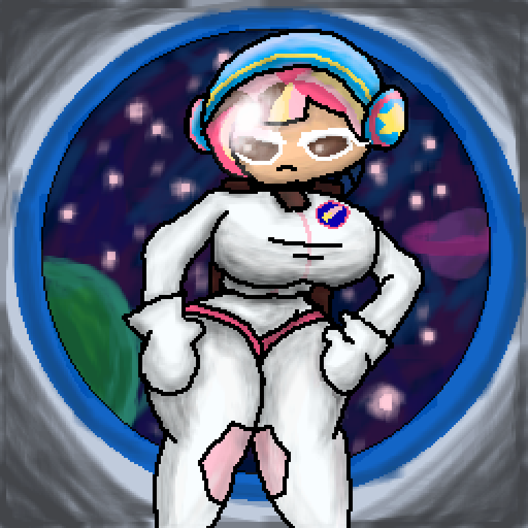 astronaut_cookie breasts cookie_run dressed gryboed pixel_art