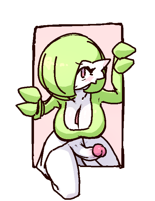 1futa arms_up big_breasts big_penis blush bob_cut border breasts cleavage closed_mouth clothed clothing collarbone colored_skin coming_out_of_screen erection female futa_only futanari gardevoir green_hair green_skin hair_over_one_eye happy humanoid humanoid_penis jaggy_lines large_breasts liveactors looking_at_viewer mature_female mostly_clothed multicolored_skin one_eye_covered outside_border penis pink_background pokemon pokemon_(creature) raised_eyebrows red_eyes short_hair simple_background smile solo thighs through_medium transparent_border two-tone_skin uncensored white_skin wide_hips