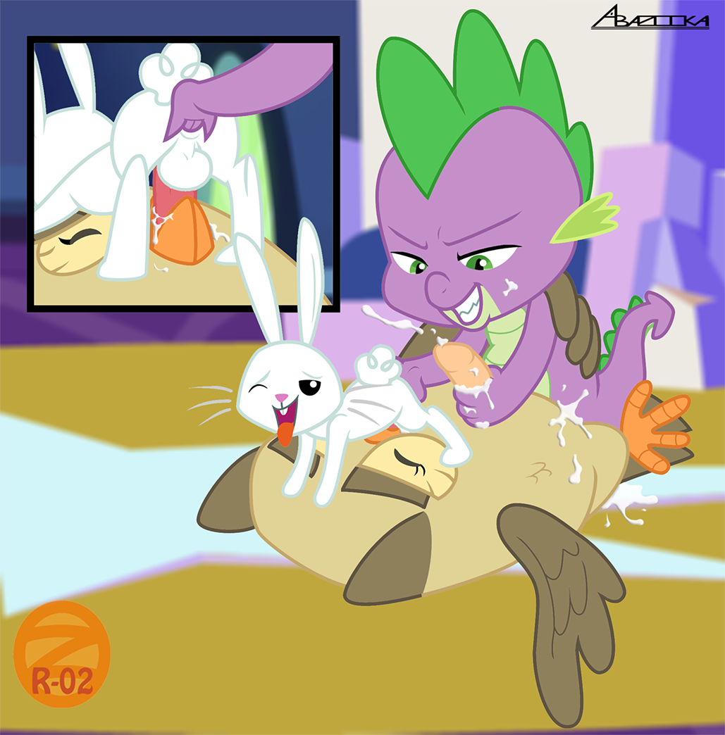 anal anal_fingering angel_(mlp) avian bird cum cum_in_mouth cum_inside cum_while_penetrated cumshot dragon fellatio fingering forced forced_yaoi friendship_is_magic gangbang group group_sex irrumatio lagomorph male mammal my_little_pony oral orgasm owl owlowiscious_(mlp) penetration penis rabbit rape sex size_difference smooth_skin spike_(mlp) threesome yaoi zeta_r-02