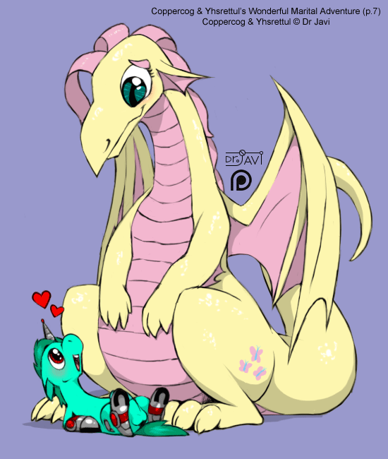 armor balls claws dragon dragonification drjavi duo equine female feral friendship_is_magic horn lying male mammal my_little_pony open_mouth penis straight unicorn wings