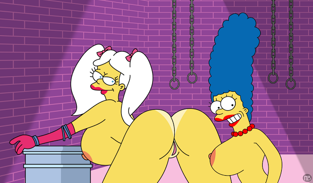 alternate_breast_size ass big_ass big_breasts breasts female female_only human marge_simpson milf nano_baz nipples pussy the_simpsons