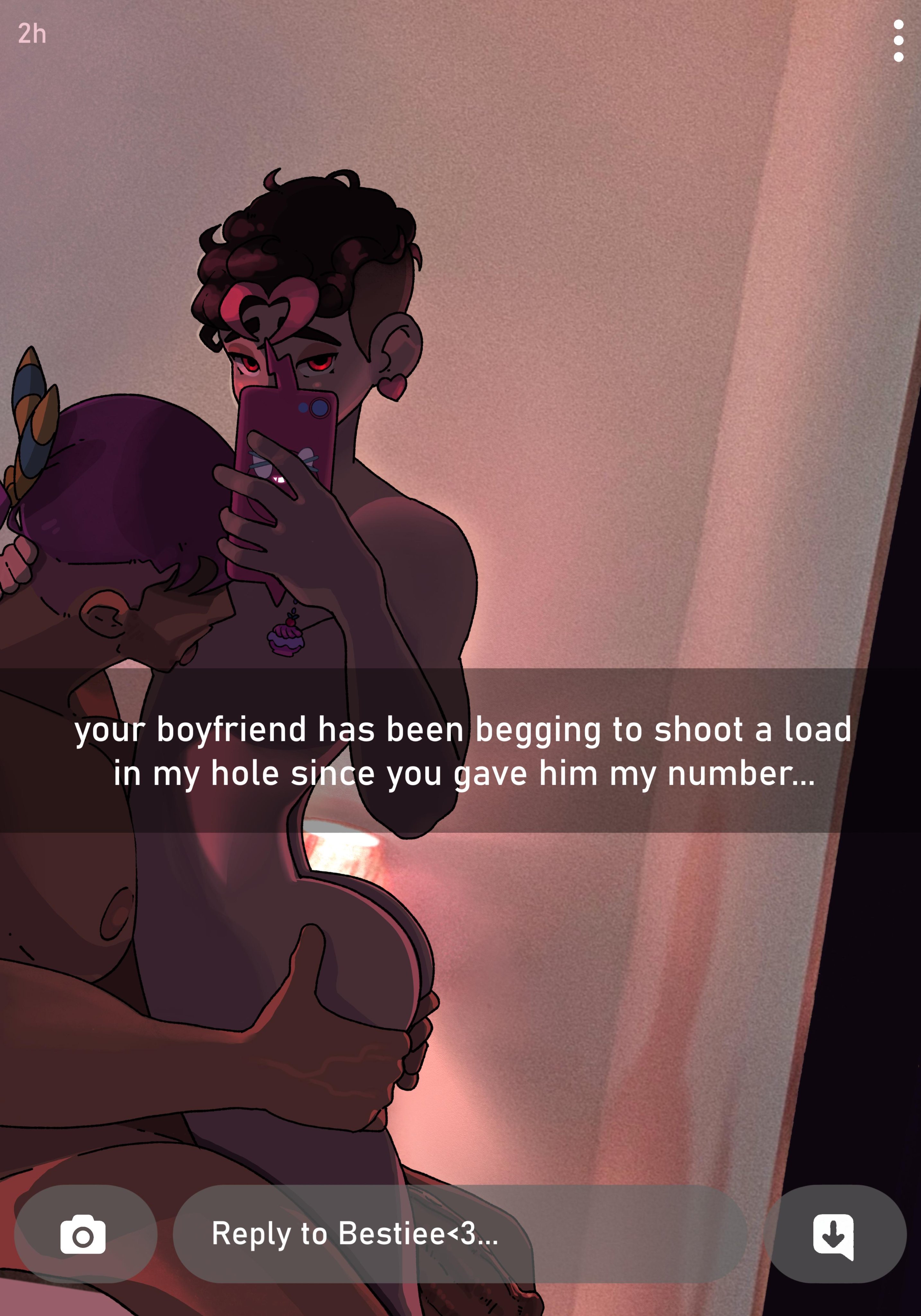 2boys, abs, ass, bara, big dom small sub, bubble ass, bubble butt, cheating, cheating boyfriend, cucked by femboy, cuckold, dilf, erection, femboy, gay, gay sex, girly, height difference, imminent sex, male, male only, male/male, muscular, muscular male, nathanpink, netorare, oc, original character, pecs, size difference, smartphone, smooth skin, snapchat, teasing, teasing cuck, teasing cuck with snap, text, trap, yaoi