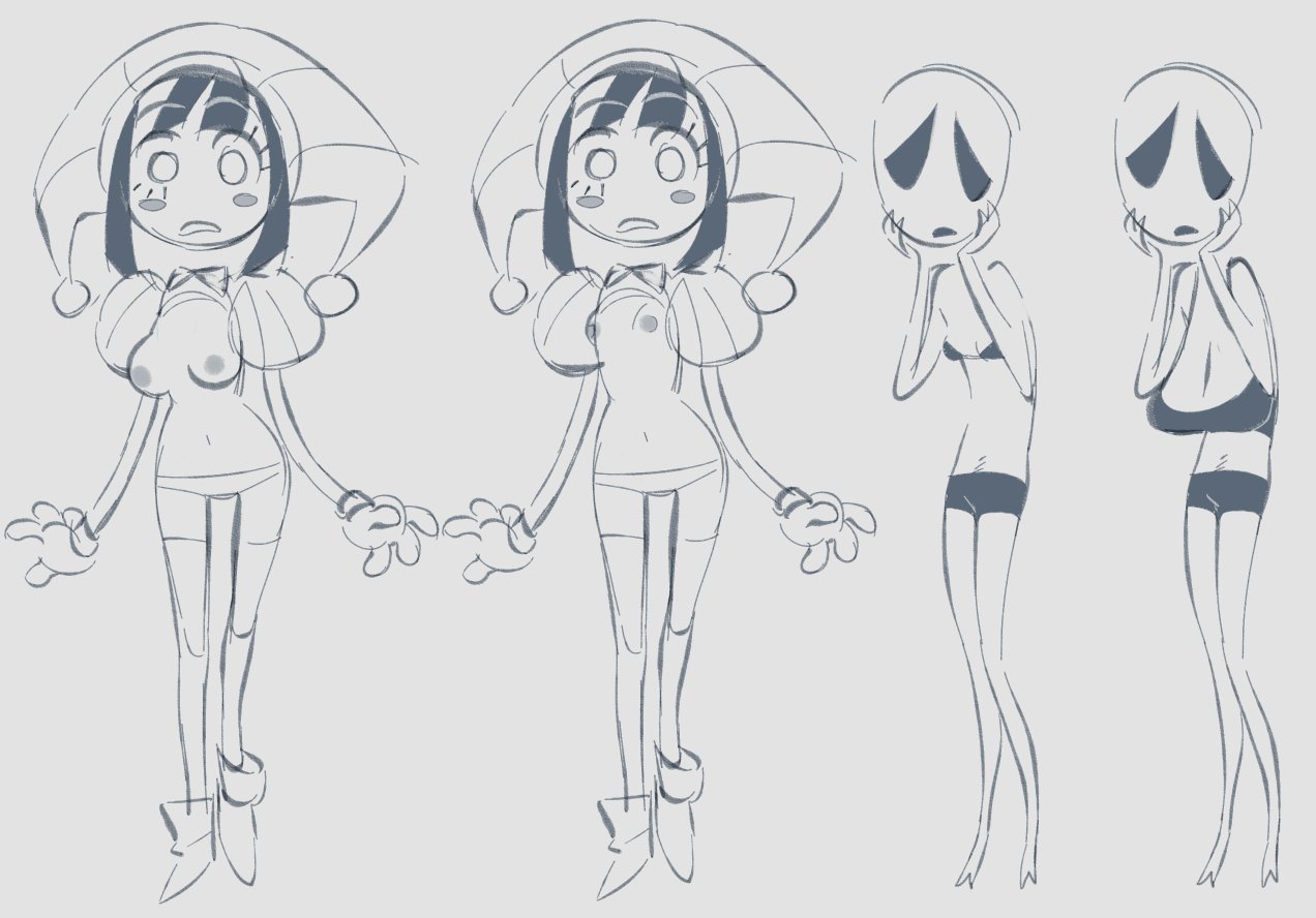 2023, 2girls, breasts, different breast sizes, female, female only, gangle (the amazing digital circus), glitch productions, pomni (the amazing digital circus), sketch, tagme, thatonecummy, the amazing digital circus