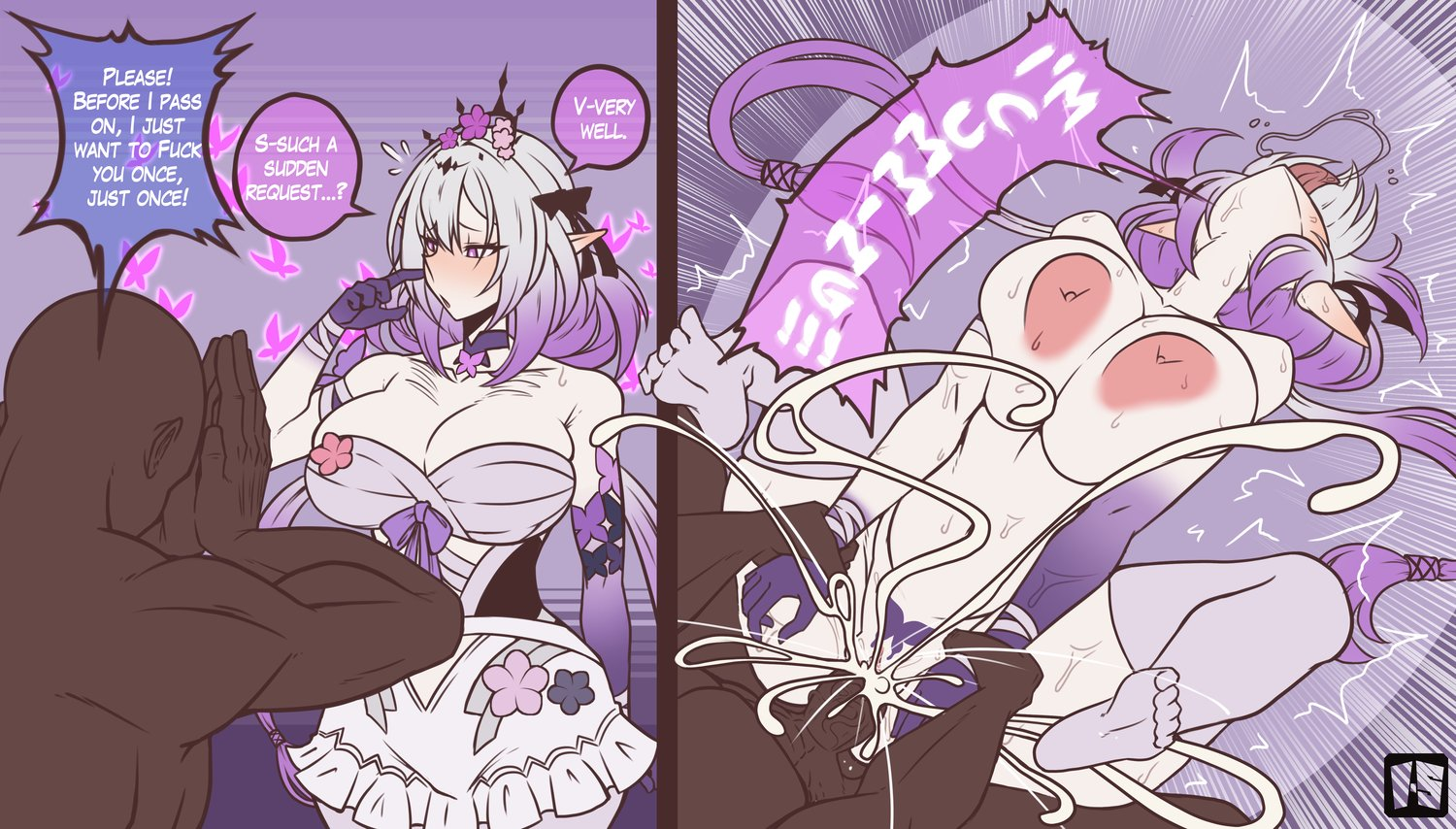 1boy, 1girls, 2d, ahe gao, animated, armpits, arms up, ass, ass grab, asymmetrical gloves, barefoot, bed, bed sheet, black tiara, blush, breasts, breasts apart, bug, butterfly, castorice (honkai: star rail), clothed female nude male, clothed sex, completely nude, cum, cum in pussy, cum inside, dark skin, dark-skinned male, doggy style, elbow gloves, elf ears, feet, feet up, female, flower, from above, gloves, grabbing, hair between eyes, hair flower, hair ornament, honkai (series), honkai: star rail, hoyoverse, i-spoks, ilustretsspoks, interracial, interracial sex, large breasts, legs up, long hair, looking at viewer, lying, male, mihoyo, moaning, nail polish, navel, nipples, nude, on all fours, on back, on bed, open mouth, penetration, pillow, pink flower, pointy ears, purple butterfly, purple eyes, purple flower, purple gloves, purple hair, purple nails, purple rose, pussy, pussy juice, pussy juice puddle, rose, sex, sidelocks, single elbow glove, soles, spread legs, stomach, sweat, thighs, tiara, toenail polish, toenails, toes, tongue, tongue out, uneven gloves, very long hair