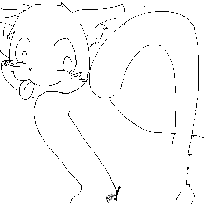 ass feline kitshokat male_only mammal naughty silly tongue