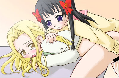 censored female lowres minamoto_chikaru multiple_girls strawberry_panic strawberry_panic! toumori_shion yuri