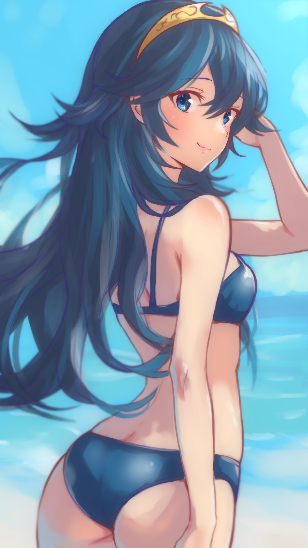 1girls ass female female_only fire_emblem fire_emblem_awakening kwrssbsp lucina_(fire_emblem) nintendo sideboob solo solo_female