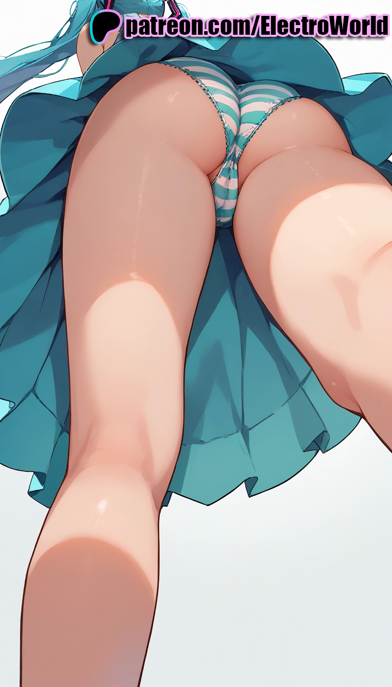 1girls ai_generated curvaceous curvy curvy_body curvy_female electroworld female female_focus female_only hatsune_miku inviting_to_sex panties seductive seductive_look seductive_pose solo solo_female underwear upskirt vocaloid voluptuous voluptuous_female