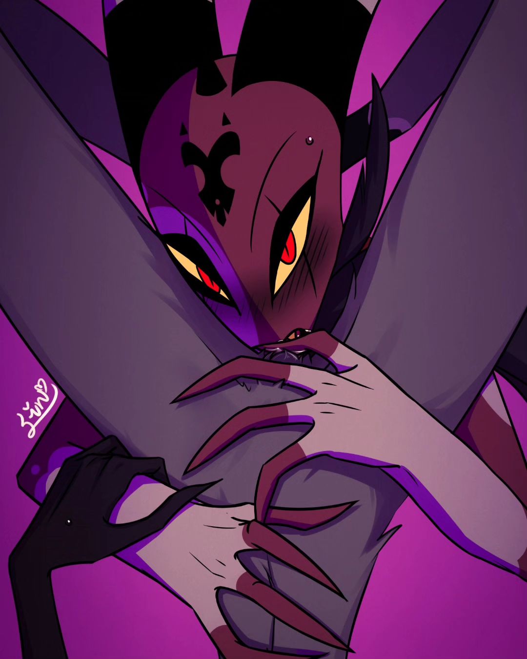 bird, blitzo (helluva boss), cloaca, cloacal, cloacalingus, cunnilingus, demon, gay, helluva boss, male, male only, male/male, oral, rainwoodwood, sex, stolas (helluva boss), tagme