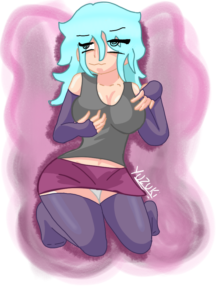 blue_hair miyu_yuzukiarts oc sfw sfw_version yuzukiarts