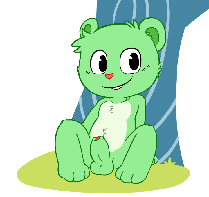 1boy anthro balls bear erection flippy gay happy_tree_friends male male_focus male_only mammal naked nude oob penis solo tagme uncut