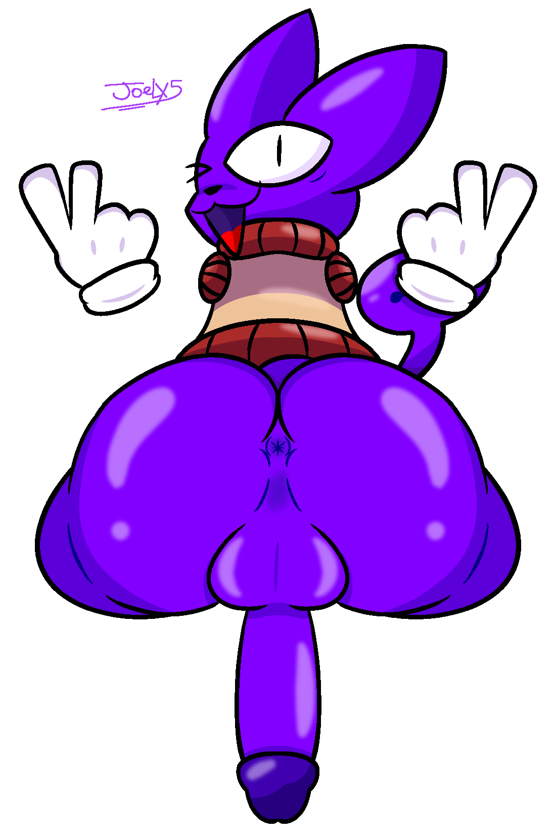 anus big_ass big_penis bob_(superiorfoxdafox) bubble_butt feline huge_balls huge_cock joelbrunox5 looking_at_viewer male_only open_mouth purple_body smiling smiling_at_viewer transparent_background white_gloves winking_at_viewer