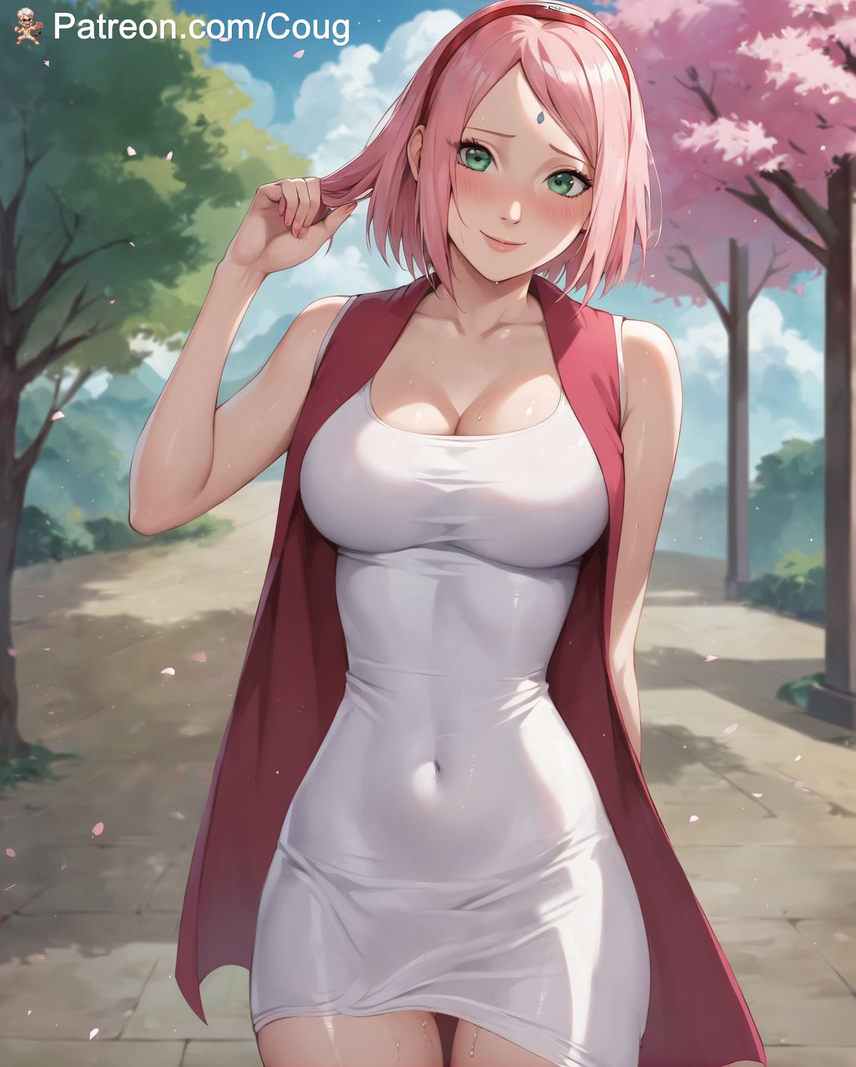 1girls, ai generated, boruto: naruto next generations, cougwe, female, naruto, naruto (series), sakura haruno, stable diffusion
