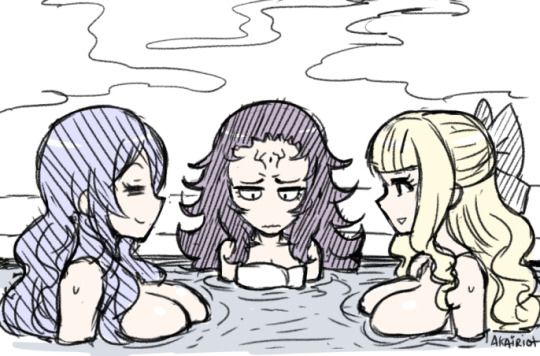 akairiot, barely clothed, big breasts, breast comparison, breast envy, breasts, camilla (fire emblem), charlotte (fire emblem), female, fire emblem, fire emblem fates, floating breasts, large breasts, multiple females, multiple girls, nude, nyx (fire emblem), small breasts