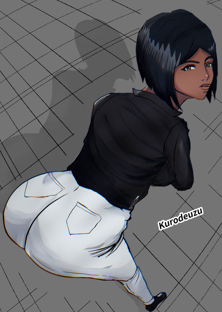 afro ass ass_focus bent_over bleach bleach:_epilogue bleach:_memories_of_nobody bleach:_sennen_kessen-hen bleach:_turn_back_the_pendulum breasts dark_skin jackie_tristan large_breasts looking_at_viewer looking_back non-web_source solo straight thighs