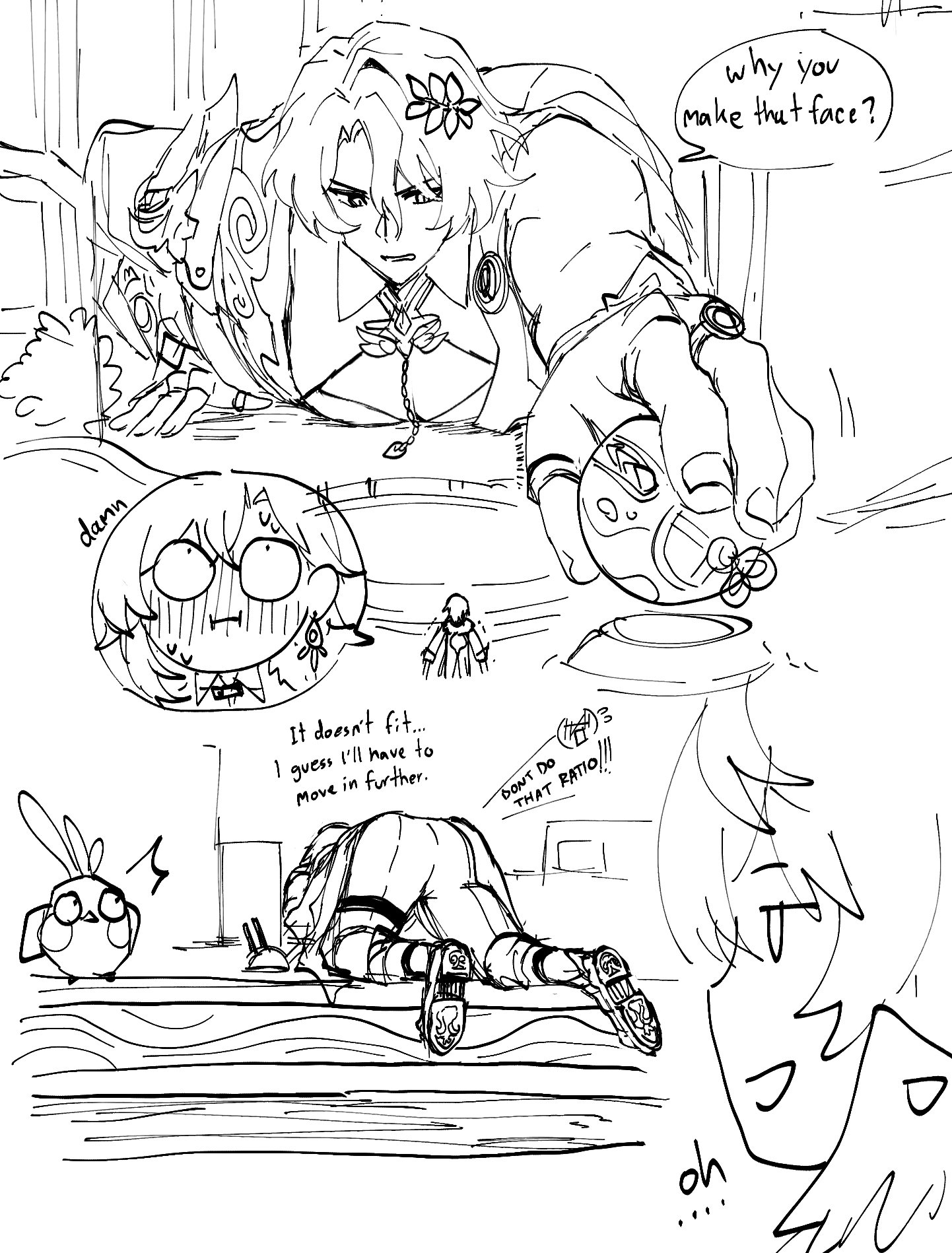 3boys, aventurine (honkai: star rail), bending forward, bending over, dr. ratio (honkai: star rail), honkai: star rail, male, male only, sunday (honkai: star rail)