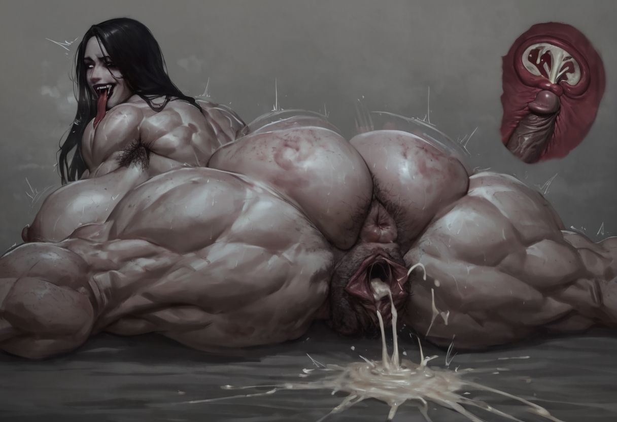 abs ahe_gao ai_generated areolae ass bare_shoulders bbw belly big_ass big_breasts big_butt black_hair bookingi breasts curvaceous curvy dark_skin erect_nipples eyes_rolling_back female_focus fucked_silly giantess gore hair_over_eyes horror horror_(theme) leg_lift legs light-skinned_female light_skin long_hair mature_female motion_lines musclegut muscular muscular_female muscular_thighs nipples nude nude_female perky_nipples plump_labia pussy_juice scars scars_on_legs scars_on_thighs scary solo solo_female spread_legs steam sweat sweatdrop thick_legs thick_thighs tongue_out veiny_breasts venus_body voluptuous wide_hips