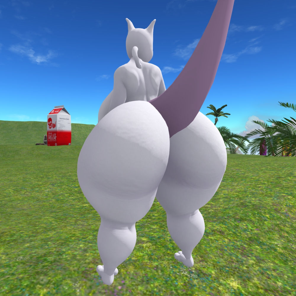 big_ass big_breasts breasts bubble_butt female ferialexonar furry huge_ass mewtwo nintendo pokemon pokemon_(species) tagme thick_thighs wide_hips