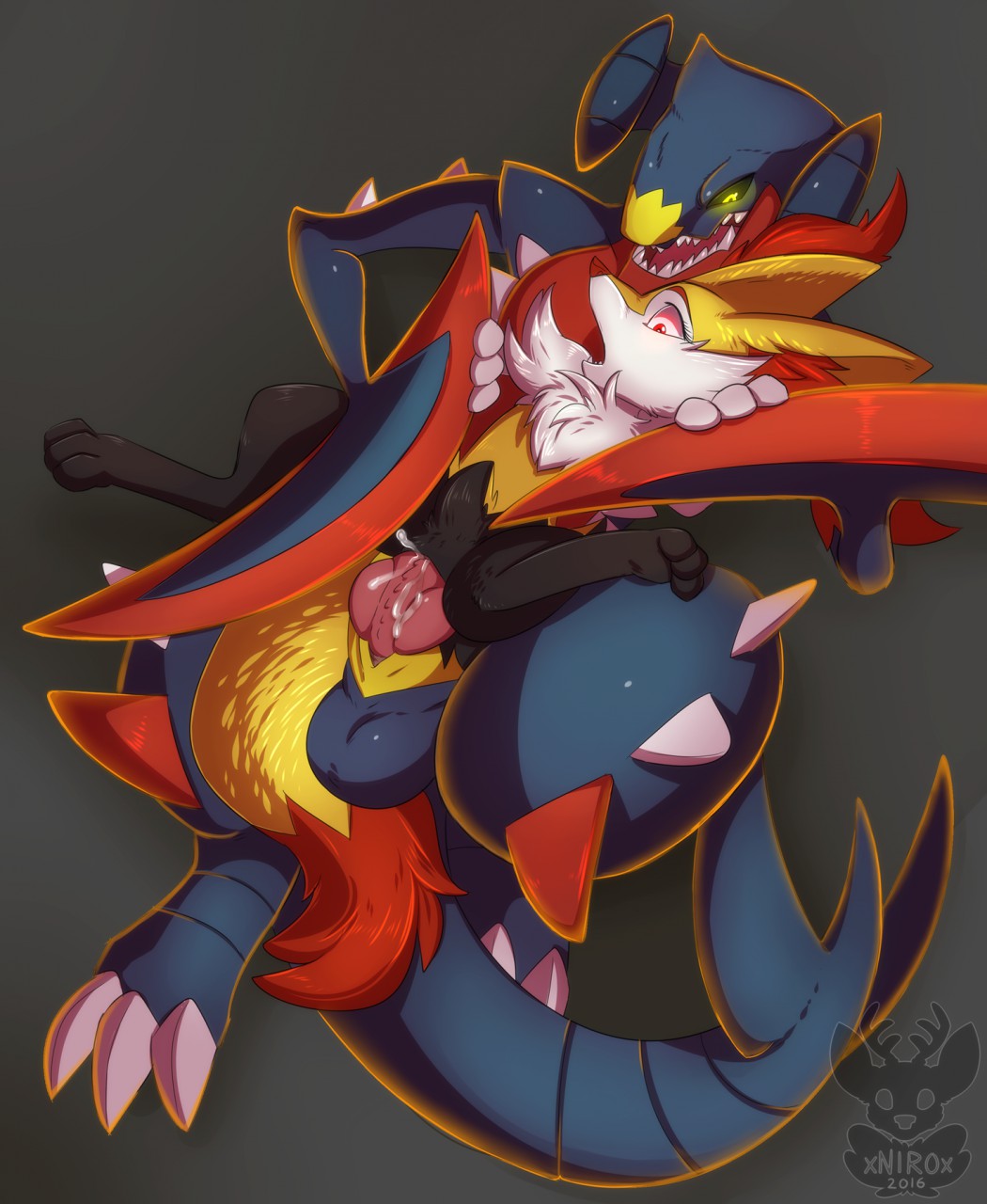 braixen cum cum_in_pussy garchomp highres knotted_penis mega_garchomp penetration pokémon_(species) pokemon pokemon_(species) vaginal_penetration zoophilia