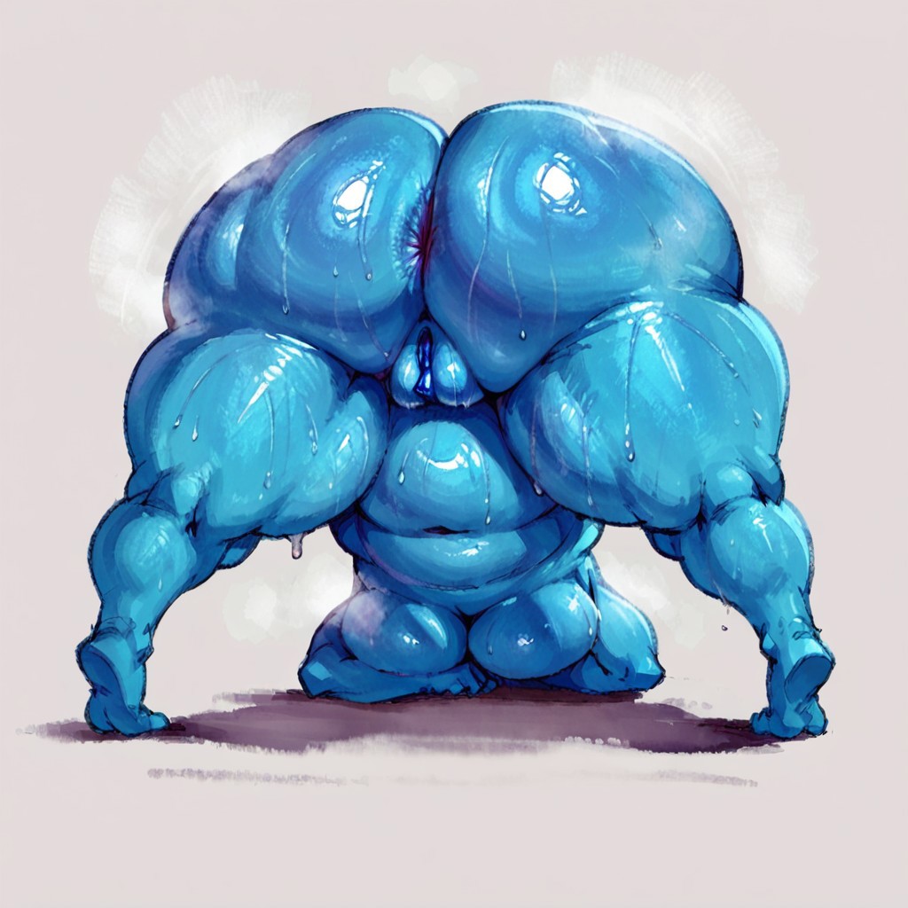 ai_generated big_ass big_breasts big_butt blue_body blue_hair blue_skin brax_(artist) christmas chubby civitai glasses hips huge_breasts jack-o'_pose jack-o_pose jackochallenge sadness_(inside_out) shortstack smaller_female stable_diffusion tagme wide_hips