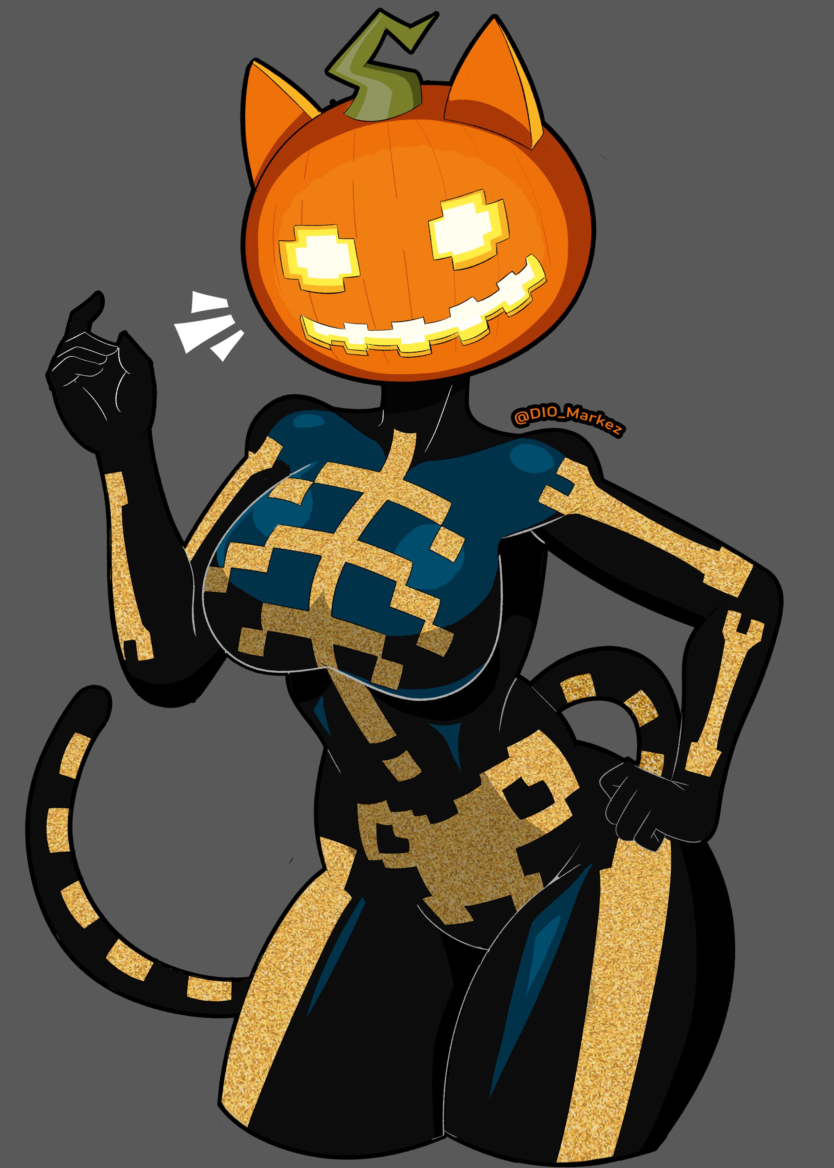 1girls, curvaceous, curvaceous female, curvaceous figure, curvy, curvy figure, curvy hips, dio markez, dio morningstar, female, female focus, female only, fortnite, fortnitemares, halloween, looking at viewer, morningstar (artist), pumpkin head, spice (fortnite)