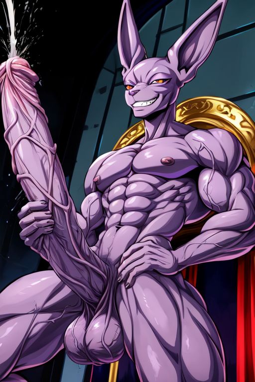 ai_generated beerus big_balls big_penis excessive_size long_penis veins_on_dick veiny_penis